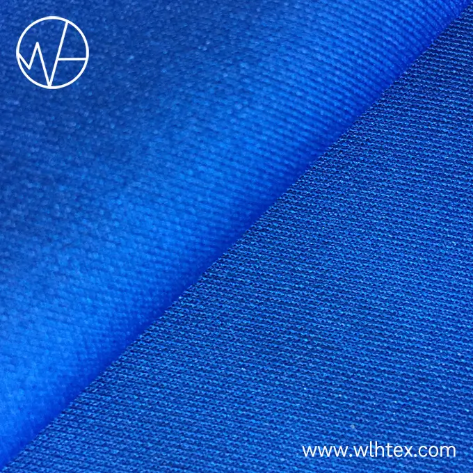 Double knit thick blue sandwich stretch scuba fabric