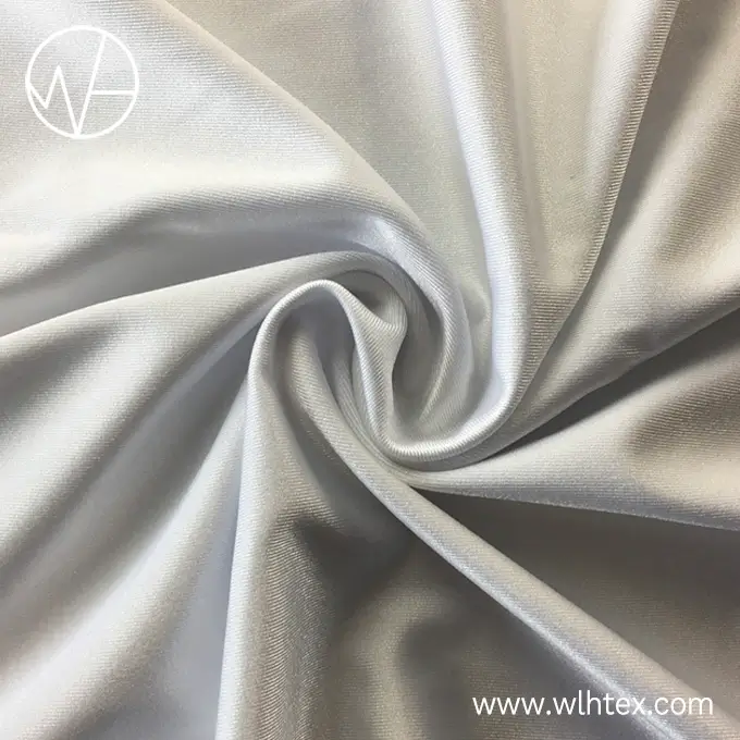 White heavy shiny knit polyester spandex football fabric