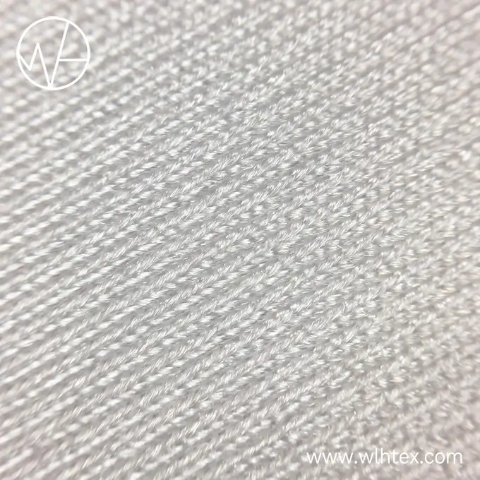 White heavy shiny knit polyester spandex football fabric
