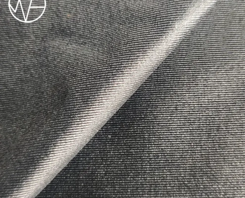 Black wet look spandex lycra nylon UPF 50+ fabric